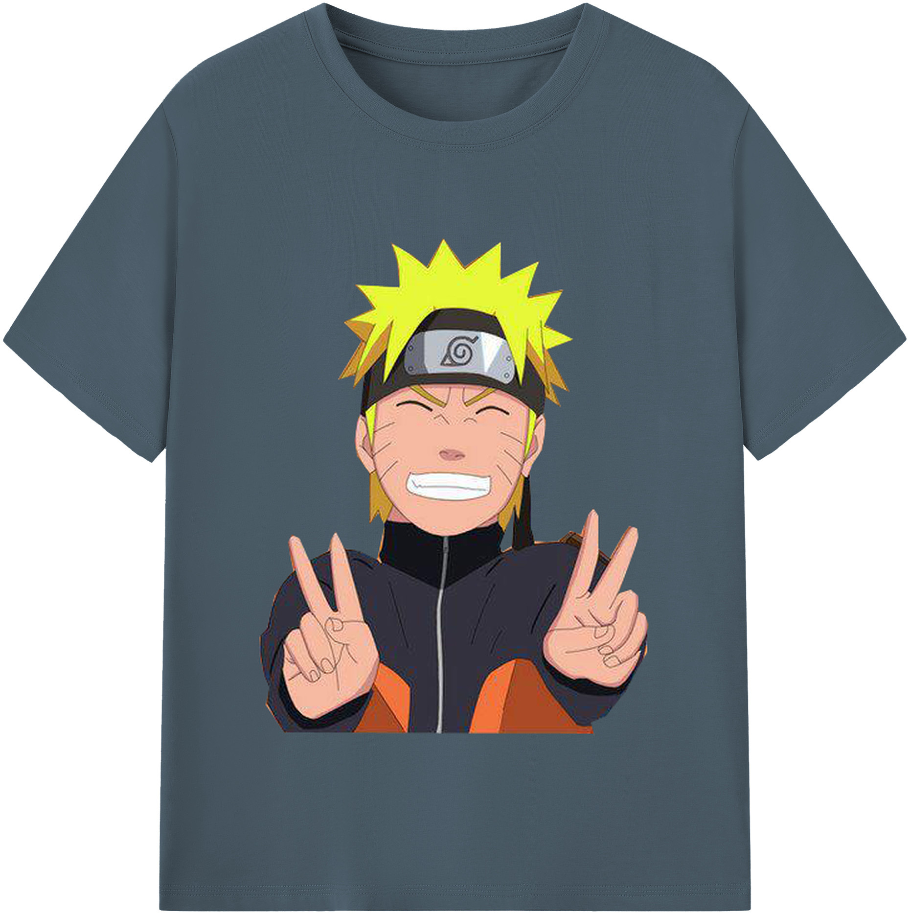 （画像用） NARUTO -ナルト- うずまき ナルト Uzumaki Naruto 綿100％半袖Tシャツ（フロントプリント）